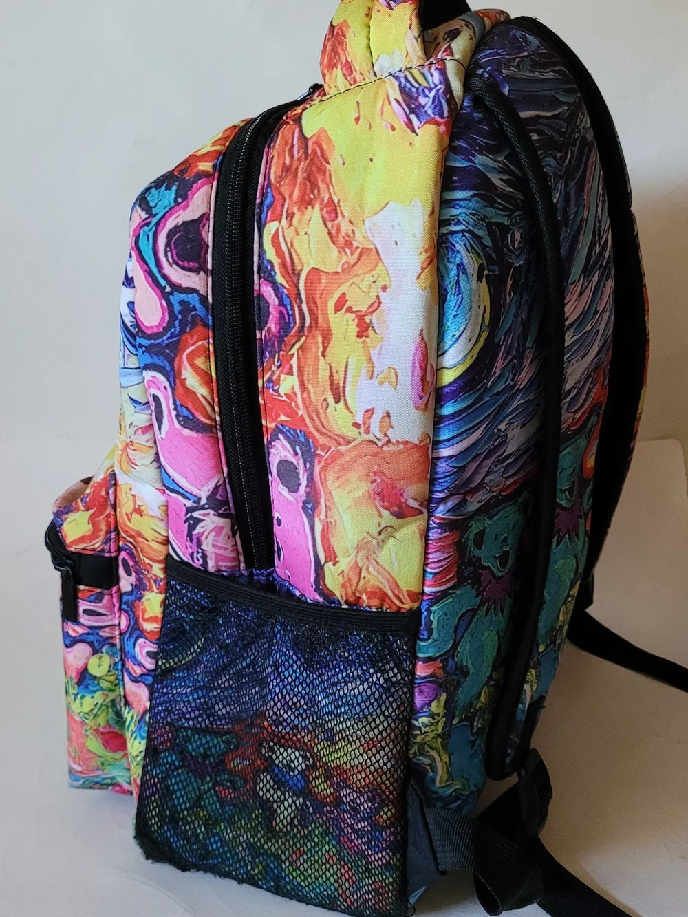 Van Gogh Grateful Dead Dancing Bears Print Backpack - Unbranded